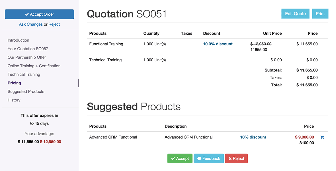 Odoo • Text and Image